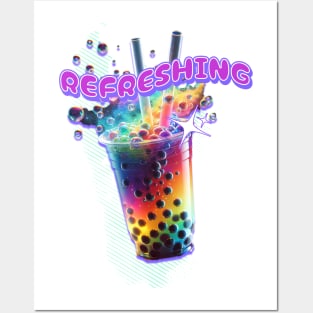 Rainbow Boba Tea - Refreshing - LGBTQ Posters and Art